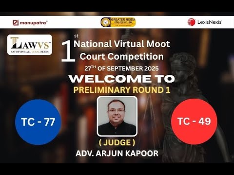 1st National Virtual Moot Court Competition | Preliminary Round 1 ...