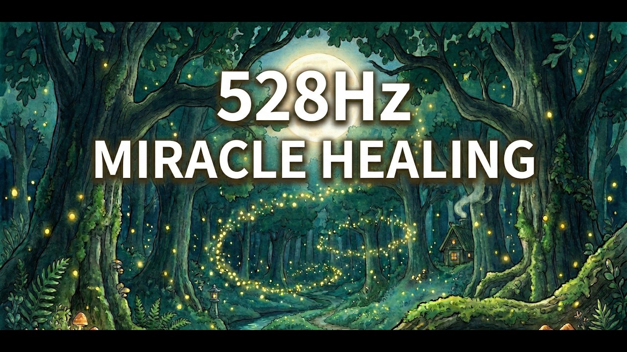 [528Hz] Miracle Healing ✨ Ghibli Night Forest