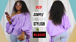 Simple & Classy BLOUSE || how to cut and sew a simple blouse || make a basic blouse screenshot 2