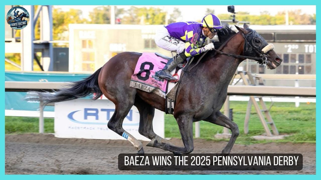 BAEZA wins the G1 Pennsylvania Derby - YouTube