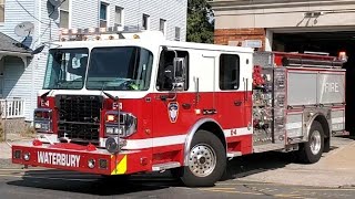 Waterbury CT Fire Department *BRAND NEW* Engine 4 Responding Code 3!!