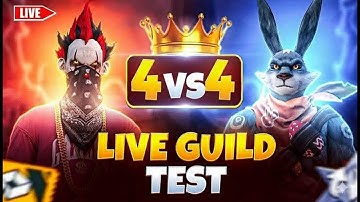 Free Fire Live Guild Test ❤️ 1v1 custom gameplay #freefirelive #livefreefire #fflive