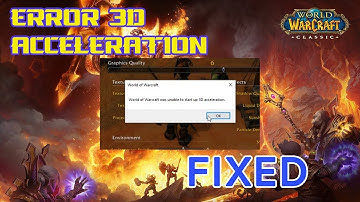 #WoWClassic ERROR was unable to start  up 3D acceleration saat merubah Windows Mode (Fix)