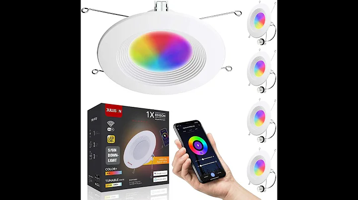 JULLISON Smart Recessed Light, Wi-Fi Can Lights, Retrofit Recessed Lights, Color Changing Downlights