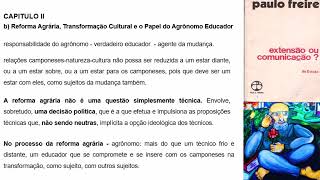 Extensão ou comunicação Paulo Freire