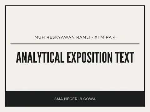 Analytical Exposition Text SMA Kelas XI