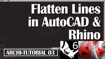 The easiest way to flatten lines in AutoCAD and Rhino. Super easy tutorial in less then 2min.