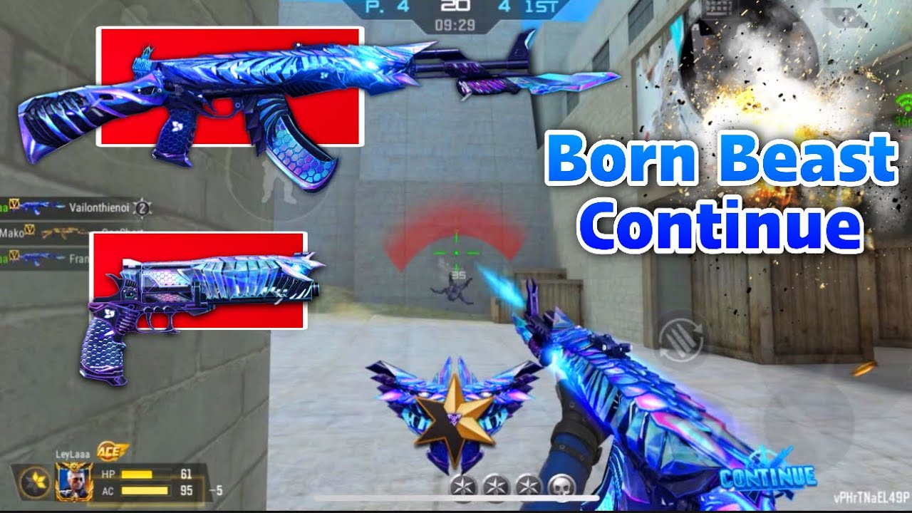 CrossFire:Legends | chính thức được cầm Tuyệt phẩm sắc đẹp AK47 Born Beast Continue