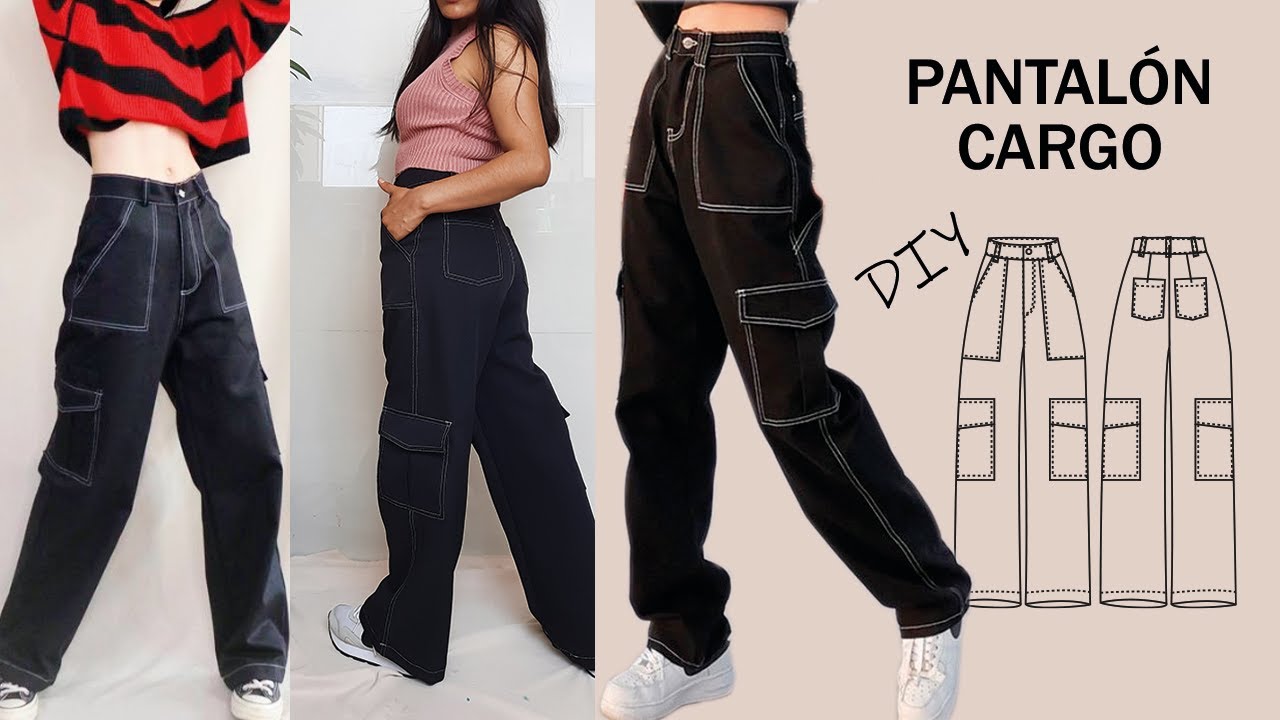 DIY BAGGY CARGO PANTS aesthetic Pasos Completos de Costura 