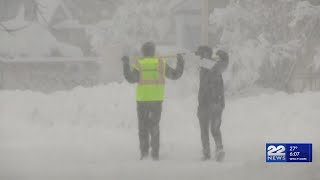 Snow clean-up begins for western Massachusetts after first snow storm of 2024