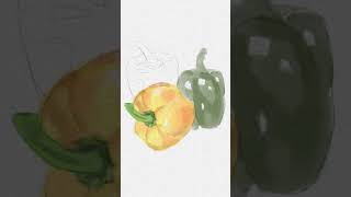 First time making watercolor painting (still life) in Krita