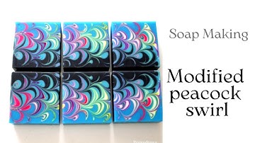 Modified Peacock Swirl "Aquarium" Soap Making - Soap Challenge Club