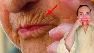 MASSAGE FOR WRINKLES AROUND the LIPS | Smokers lines | bar code lips | Vertical lip lines