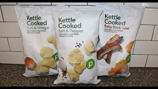 Publix Kettle Cooked Potato Chips: Salt & Vinegar, Salt & Pepper and Baby Back Ribs Review