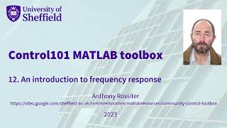 Control101 MATLAB toolbox 12. An introduction to frequency response
