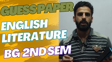 Guess paper| English Literature| BG 2nd semester| Kashmir University