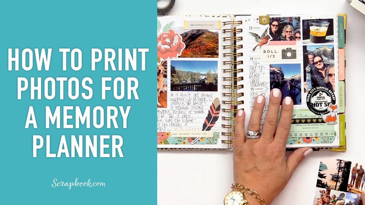 How to Print Photos for a Memory Planner
