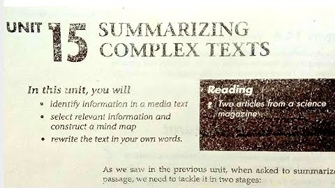 Summarizing complex texts  || Unit no15 | Focus on Comprehension #ENG-112 #2ndsemester #PU