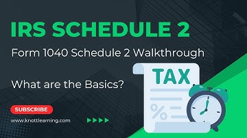 IRS Form 1040 Schedule 2 - Intro to the Different Fields