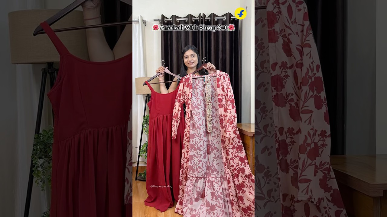 Anarkali with shrug 🌺 