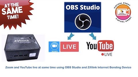 Zoom and YouTube live at same time using OBS Studio and Zifilink Internet Bonding Device