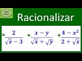 Racionalizar expresiones algebraicas conjugado del denominador propiedad distributiva