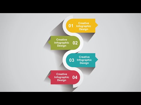 Infographic Ppt 4 Steps Vector Hd Round Arrow Step Flow in Coreldraw