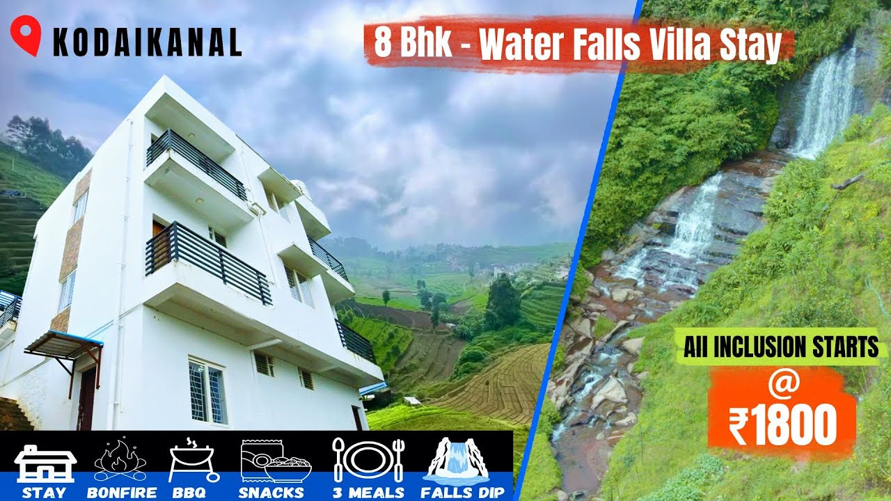 Best Budget Place To Stay Near Kodaikanal | Private Waterfall Villa | Couples | Family | Bachelors |