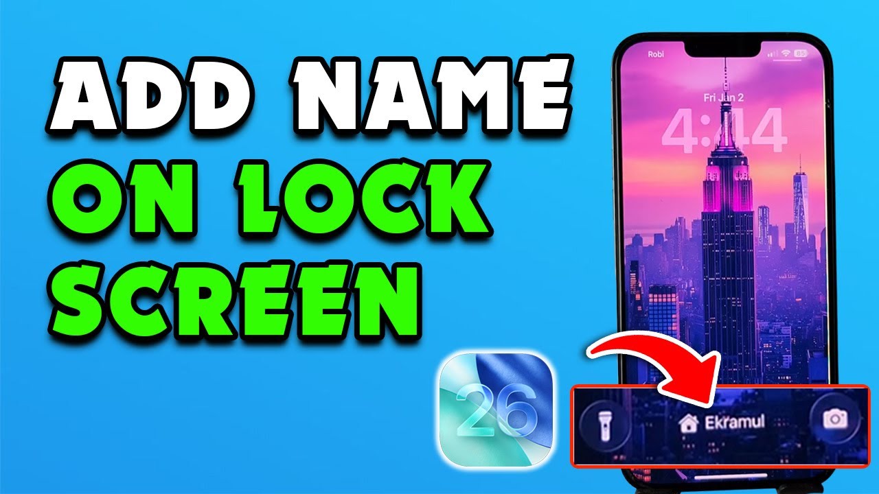 How to Add Your Name on Your iPhone Lock Screen! - YouTube