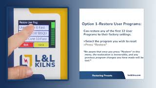 Restoring Presets on an L&L Kiln Genesis Control