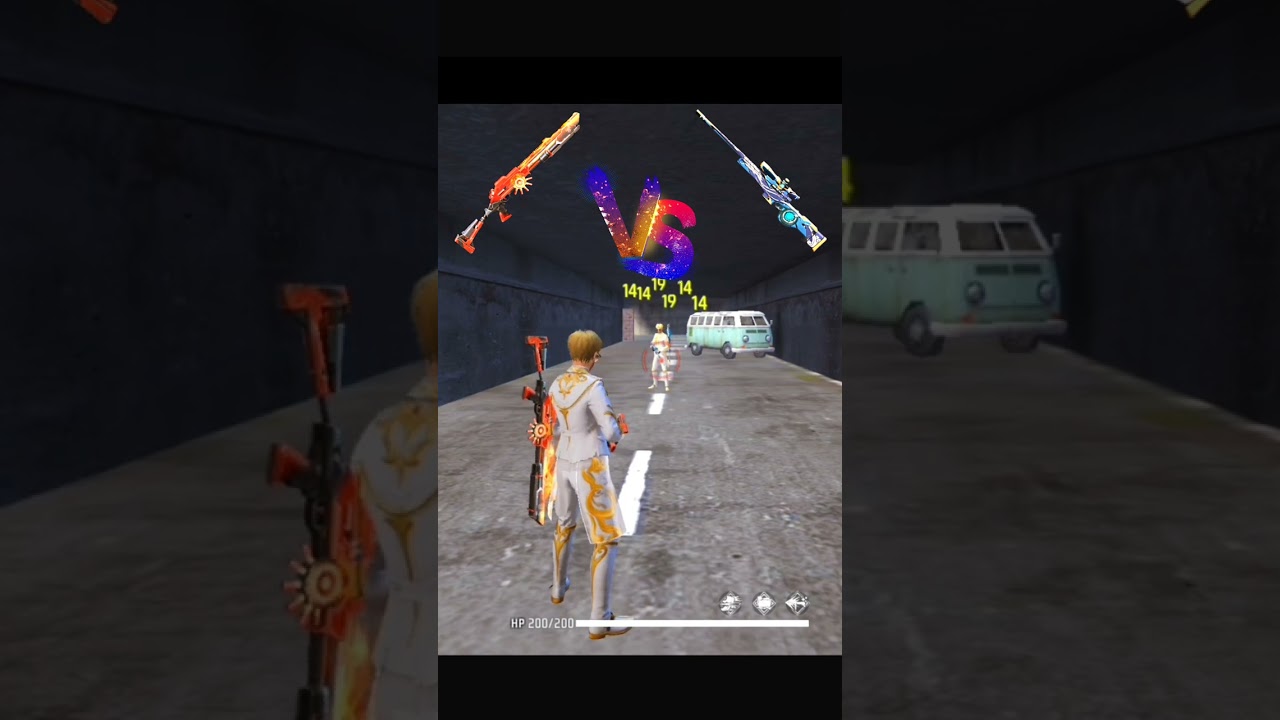 FREEFIRE AWM WAVEBREAKER KAZE VS M1014 APOCALYPTIC RED 