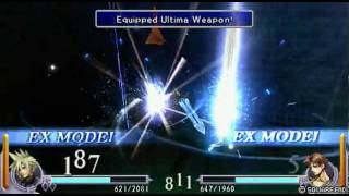 Dissidia: Cloud vs. Bartz - Same time EXMODE!