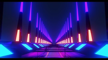 3d Render Sci-Fi Neon Corridor