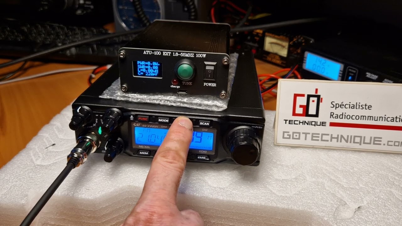 Tuner D'antenne Automatique ATU-100 1,8-55 MHz Écran 0,96 Pouces Tuner Radio de USB Tuner D'antenne à Ondes Courtes Open Source pour Radio Amateur