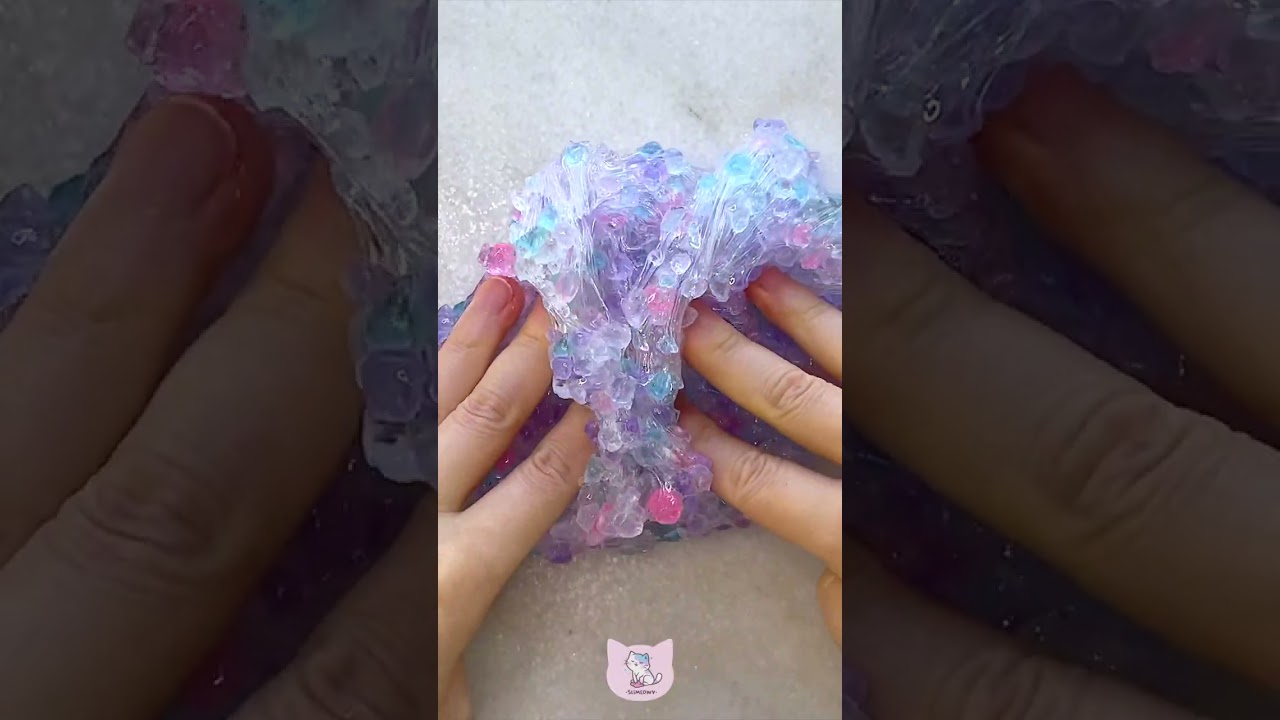 Satisfying Crunchy Slime ASMR ✨ Crystal Garden from Momo Slimes