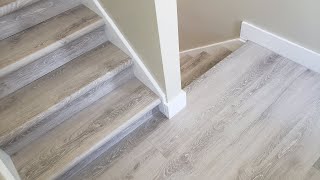 LifeProof Vinyl Flooring Stair Tread Installation -  Home Depot Product