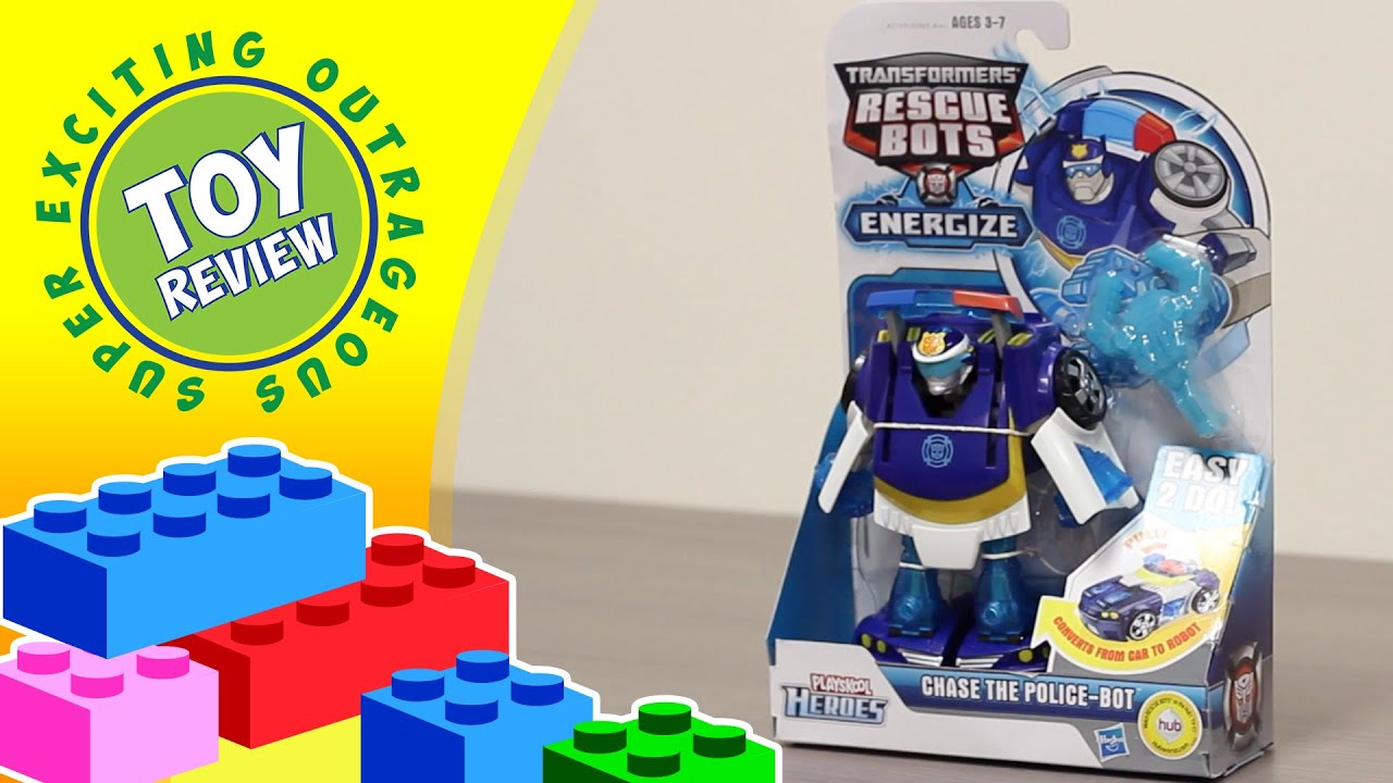 Playskool Transformers Heroes Rescue Bots Energize Electronic Police-Bot Figure 