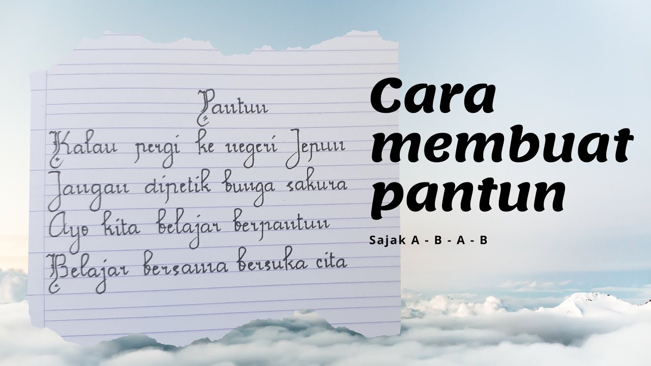 Langkah langkah membuat pantun