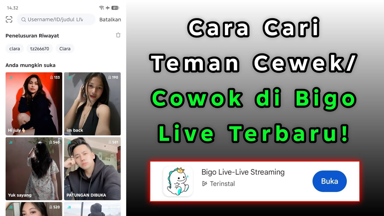 Cara Mencari Orang Di Bigo Live ~ Cara Cari Teman Di Bigo