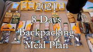 8 Day Backpacking Meal Plan- Backpacking meals for an extended trip. No Stove Needed.