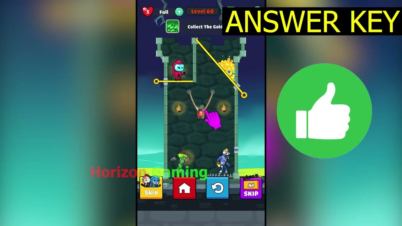 Rainbow Friends Pull The Pin LEVEL 60 Answer
