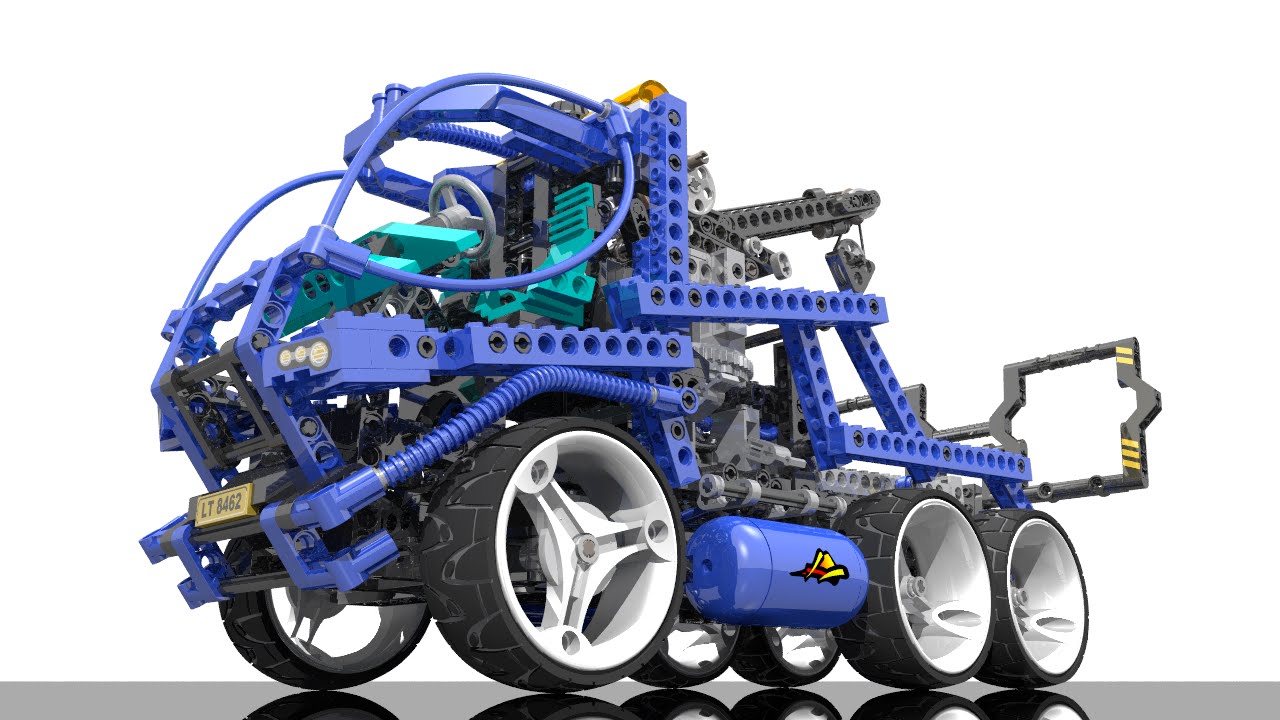 LEGO Technic Tow Truck Pneumatic System Animation -
