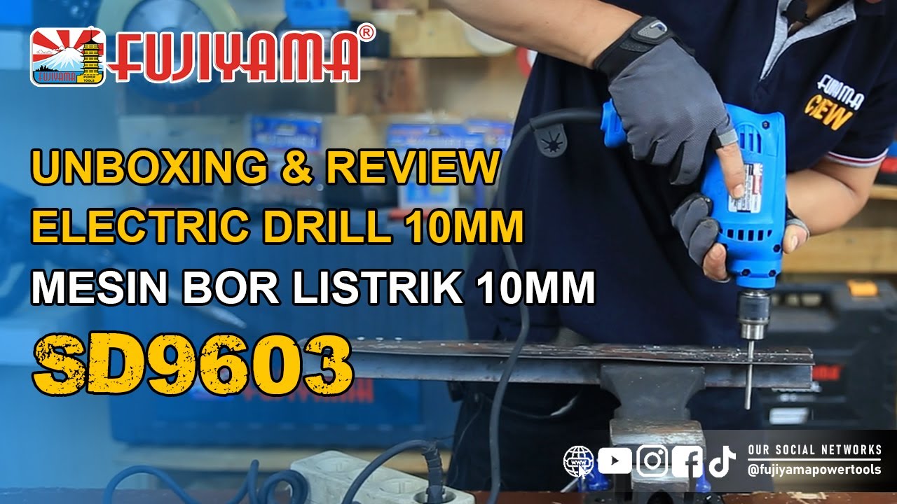 UNBOXING & REVIEW MESIN BOR LISTRIK 10MM SD9603