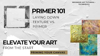 Beginner Acrylics Primer 101: Can you prime with texture? #acrylicpaintingtutorial #beginnerart #tip