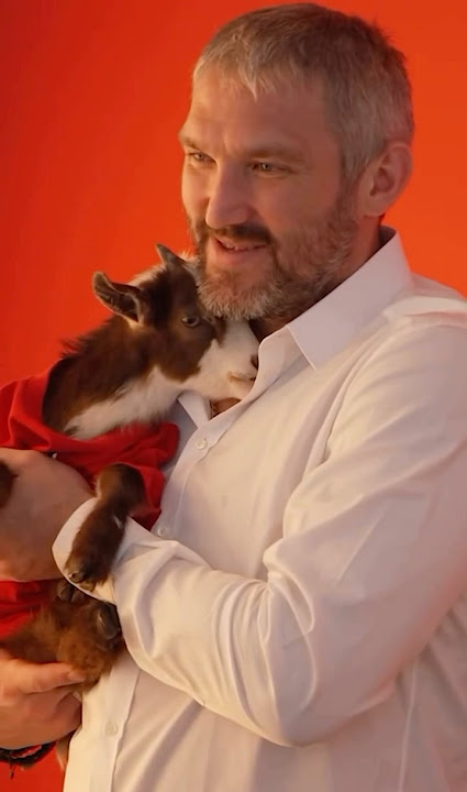 OVECHKIN goat cover shoot … literally #hockey4kids #allcaps #ovechkin #ovi #goat #gr8 #nhl #овечкин