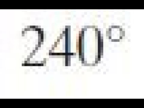 Convert 240 degrees to radians - YouTube