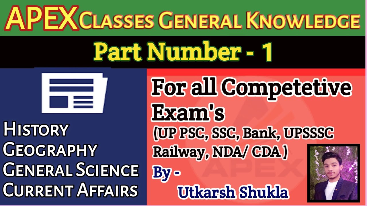 Part - 1 || General Studies | Daily current Affairs | Today Current Affairs By Apex Classes