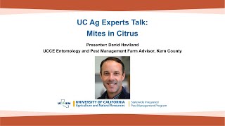 UC Ag Experts Talk: Mites in California Citrus