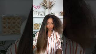 Ombre Chestnut Brown Curly With Finger Coil Ends Wig