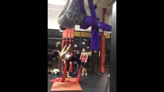 Aerial Silks Practice 10/14/14 (Split Rolls with Inversion)